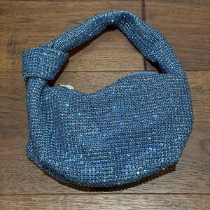 Anthropologie Blue Crystal Sparkly Jodie Bag